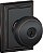 Maçaneta da porta Schlage F51A AND 716 ADD Andover com guarnição Addison, fechadura com entrada com chave, bronze envelhecido. - Imagem 1