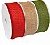 Fita Morex 1252.40/P3-004 Burlap 1.5 X 30 YD com fio de juta, Natural/Verde/Vermelha (3-Pack), rolo de juta para artes e artesanato, decoração - Imagem 1