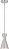 Aspen Creative 61112-11, Uma Luminária de Teto Mini Pendente, Design Transicional em Níquel Acetinado e Acabamento Cromado, Pendente de 5 de Largura - Imagem 1