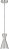 Aspen Creative 61112-11, Uma Luminária de Teto Mini Pendente, Design Transicional em Níquel Acetinado e Acabamento Cromado, Pendente de 5 de Largura - Imagem 2