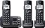 Sistema de telefone sem fio expansível Panasonic DECT 6.0 com atendedor de chamadas e bloqueador de chamadas - 3 aparelhos - KX-TGE633M (Preto Metálico) - Imagem 1