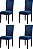 Capas de cadeira para sala de jantar Subrtex, conjunto de 4, capas elásticas para cadeiras, capas antiderrapantes removíveis laváveis para cadeiras de cozinha Parson (azul) - Imagem 1