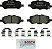 Conjunto de pastilhas de freio de disco cerâmico premium BOSCH BC1402 QuietCast - Compatível com Toyota Venza selecionado; TRASEIRO - Imagem 1