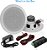 Sistema de Alto-falantes Bluetooth de Montagem Embutida em Parede/Teto de 2 Vias Pyle 5.25 - Conexões Rápidas, Grade Redonda/Quadrada Substituível, Cone de Polipropileno e - Imagem 4