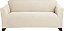 Cobertura de sofá de 1 peça SureFit Stretch Morgan para sofá de dois lugares em marfim. - Imagem 1