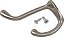 GlideRite Hardware 7014-SN-10 Grande 3 x 3 polegadas Satin Nickel Ganchos para roupões/casacos/chapéus 10 Pack - Imagem 3
