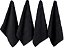 Coleção de panos de prato de luxo DII Chevron, 16x19, Preto, 4 peças - Imagem 1