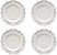 Gracie China, Coleção Rosa Vitoriana, Prato de Sobremesa de 8 polegadas, Porcelana Fina Branca, Conjunto de 4 - Imagem 1