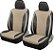 Capas de couro sintético bege para assentos dianteiros da Motor Trend - capas premium para bancos de automóveis, feitas para veículos com encostos de cabeça removíveis, capas internas para caminhão, van e SUV. - Imagem 1