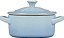 Mini Cocotte Redonda de Cerâmica Le Creuset com Tampa de Flor, 8oz, Azul Costeira - Imagem 3