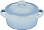 Mini Cocotte Redonda de Cerâmica Le Creuset com Tampa de Flor, 8oz, Azul Costeira - Imagem 1