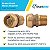 Adaptador SharkBite 1 polegada MNPT, Pacote com 6, Conexão rápida de latão para encanamento, Tubo PEX, Cobre, CPVC, PE-RT, HDPE, U140LF - Imagem 4