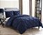 Conjunto de Edredom VCNY Home Coleção Carmen, King, Cinza, 14 Peças - Imagem 1