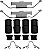Conjunto de pastilhas de freio Beck/Arnley 0857107 com ferragens. - Imagem 4