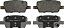 Conjunto de pastilhas de freio a disco cerâmicas Wagner Brake ThermoQuiet QC1877 - Imagem 1