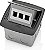 Caixa de Piso Pop-Up Leviton PFQP3-MB com inserção QuickPort de 3 Portas, Preto. - Imagem 1
