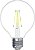 Lâmpadas de LED GE Refresh, 60 Watts, Luz Natural, G25 Globo, Transparente, Base Média (Pacote com 3) - Imagem 2