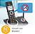 Telefone sem fio AT&T CL82319 DECT 6.0 com 3 ramais para casa, com atendedor de chamadas, bloqueio de chamadas, identificador de chamadas, intercomunicador e alcance longo, preto. - Imagem 4