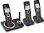 Telefone sem fio AT&T CL82319 DECT 6.0 com 3 ramais para casa, com atendedor de chamadas, bloqueio de chamadas, identificador de chamadas, intercomunicador e alcance longo, preto. - Imagem 2