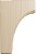 Suportes de madeira Ekena Millwork BKTW02X04X06CVRW-CASE-4 Clarksville, 1 3/4L x 4P x 6A (4 unidades), Borracha de madeira - Imagem 3