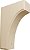 Suportes de madeira Ekena Millwork BKTW02X04X06CVRW-CASE-4 Clarksville, 1 3/4L x 4P x 6A (4 unidades), Borracha de madeira - Imagem 1
