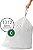 Sacolas de lixo com cordão simples C de ajuste personalizado em pacotes de dispensador, 100 unidades, 10-12 litros / 2,6-3,2 galão, branco - Imagem 2