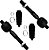 Kit de Braço de Controle da Suspensão Dianteira de 4 peças SCITOO - Feito para Honda Accord Front Inner Tie Rod End w / Steering Rack Boots - Imagem 1