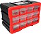 Gabinete de armazenamento com 12 gavetas interligadas e corrediças de rolamento de esferas para organização de garagem, oficina e ferramentas. - Imagem 1