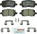 Conjunto de pastilhas de freio a disco premium de cerâmica BOSCH BC956 QuietCast - Compatível com Chevrolet Cobalt selecionado; Pontiac G5, Pursuit; Saturn Ion; DIANTEIRA - Imagem 1