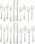 Ginkgo International Celine Platinum 20-Piece Stainless Steel Flatware Place Setting, Service for 4
Ginkgo International Celine Platinum 20-Piece Aço Inoxidável Talheres Lugar Definição, Serviço para 4 - Imagem 2