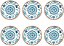 Prato de Salada Floral Turquesa TarHong Rio, 8.5, Melamina, Conjunto de 6 - Imagem 1
