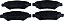 Kit de pastilhas de freio traseiras de cerâmica TRQ Posi para Chevy Camaro 2010-2015 / Cadillac CTS 2008-2014 / Cadillac SRX 2010-2016. - Imagem 3