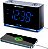 Relógio despertador Emerson Smartset Radio, Display Digital de LED azul de 1,4, Porta de carregamento USB, Controles de intensidade da luz, Conectividade Bluetooth, Alarme ajustável para rádio, música ou buzzer, Relóg - Imagem 1