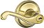 Fechadura de entrada com alavanca de chave Schlage F51A FLA 605 Flair, latão polido - Imagem 1