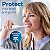 Escova de Dentes Elétrica Recarregável PHILIPS Sonicare ProtectiveClean 6500 com Estojo de Viagem para Carregar e Cabeça de Escova Extra, Azul Marinho, HX6462/07 - Imagem 3