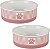 Coleção de cerâmica para animais de estimação Bone Dry Paw & Patch, conjunto médio, 6x2, Rosa, 2 peças, 5742 - Imagem 1