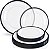 Conjunto de pratos combo Clear With Black Rim da Coleção de Contraste - (7 - 16 unidades & 10 - 16 unidades) Jogo de pratos plásticos redondos descartáveis e reutilizáveis para festas e eventos - Imagem 1