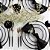 Conjunto de pratos combo Clear With Black Rim da Coleção de Contraste - (7 - 16 unidades & 10 - 16 unidades) Jogo de pratos plásticos redondos descartáveis e reutilizáveis para festas e eventos - Imagem 5
