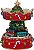 Caixa de música carrossel de Natal do Papai Noel musical, com trem, vermelho e dourado de 6 da Northlight - Imagem 3