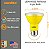 Lâmpada LED embutida Sunlite 40248 PAR20 colorida, 3 watts (equivalente a 50w), base média (E26), refletor, listada pela ETL, amarela, pacote com 3 unidades - Imagem 2