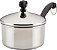 Panela de molho/saucepan clássica de aço inoxidável Farberware com tampa, 1 quarto, prata, 50000, 11,2 D x 6,3 W x 4,4 H. - Imagem 1