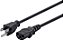 Cabo de alimentação de 25 pés 14AWG Monoprice 105295 com conector de energia de 3 condutores para PC, 15A (NEMA 5-15P para IEC-320-C13) Preto - Imagem 1