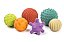 Bolas Sensoriais Miniland 6, Bebês do Nascimento aos 4 Anos, Borracha Natural, Brinquedos Macios para Mordedores, Fácil de Segurar, Texturizado, Cores para Estimulação Multissensorial, Desenv - Imagem 2