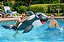 Flutuador de Piscina Inflável Poolmaster Baleia Gigante Cinza Grande - Imagem 4