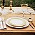 Itens Essenciais para Festa 40 Pratos Descartáveis de Porcelana para Almoço/Salada de Plástico Resistente de 9 com Borda Swirl, Branco/Dourado - Imagem 5