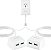 Acessórios Philips Carregador Duplo USB de 24W, Cabo Divisor de Energia de 16 pés, para iPhone 12/11/Pro/Max/XS/XR/X/8, iPad Pro, Samsung Galaxy S21/S10/S9/Plus - Imagem 1