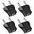Adaptador de tomada americano para Paraguai Satellite AZ-0001 Kit x 4 - Preto - Imagem 1