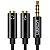 Cabo Adaptador Ugreen AV141 Duplo Jack 3.5 mm - Preto - Imagem 4