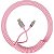 Cabo Espiralado Akko USB-C para USB-A - Rosa - Imagem 1