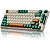 Teclado Mecânico Royal Kludge RKM87 75% RGB Sem Fio Switch Cream - Ocean Blue (Inglês) - Imagem 1